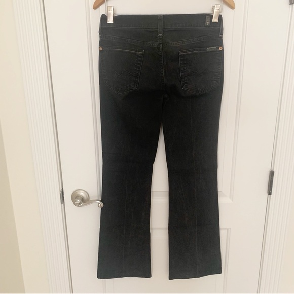 7 FOR ALL MANKIND Black Bootcut Jeans Sz 25 - Picture 8 of 9